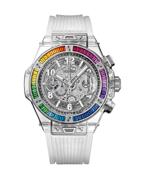 hublot big bang sapphire rainbow 42mm|big bang unico sapphire rubber.